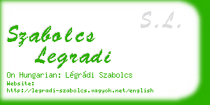 szabolcs legradi business card