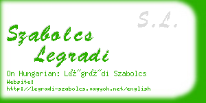 szabolcs legradi business card